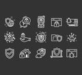 Cyber security icons. Royalty Free Stock Photo